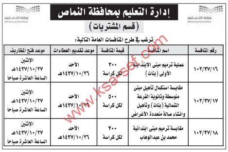 منافسات ترميم مبني ومقايسة استكمال تأهيل مبني