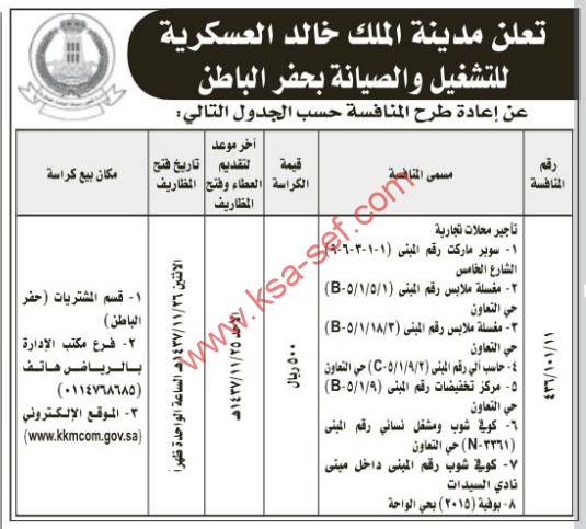 إعادة طرح المنافسة