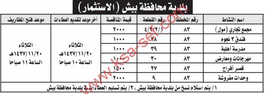 منافسات عديدة بلدية محافظة بيش