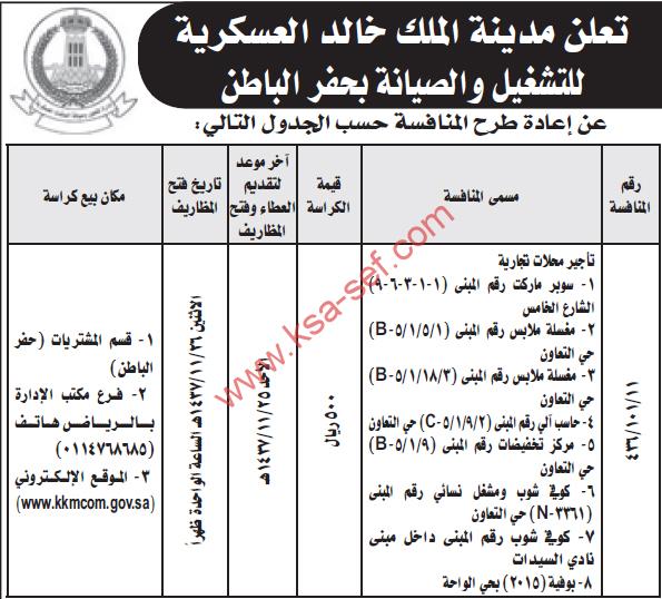 منافسة تأجير محلات تجارية