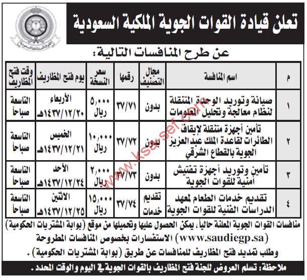 عدة منافسات | قيادة القوات الجوية الملكية السعودية