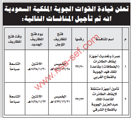 منافسة-تحديث أجهزة إيقاف الطائرات - تأمين أجهزة متنقلة لإيقاف الطائرات