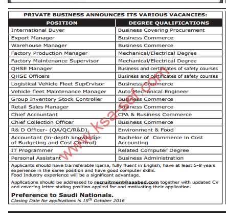 private-business-announces-its-various-vacancies